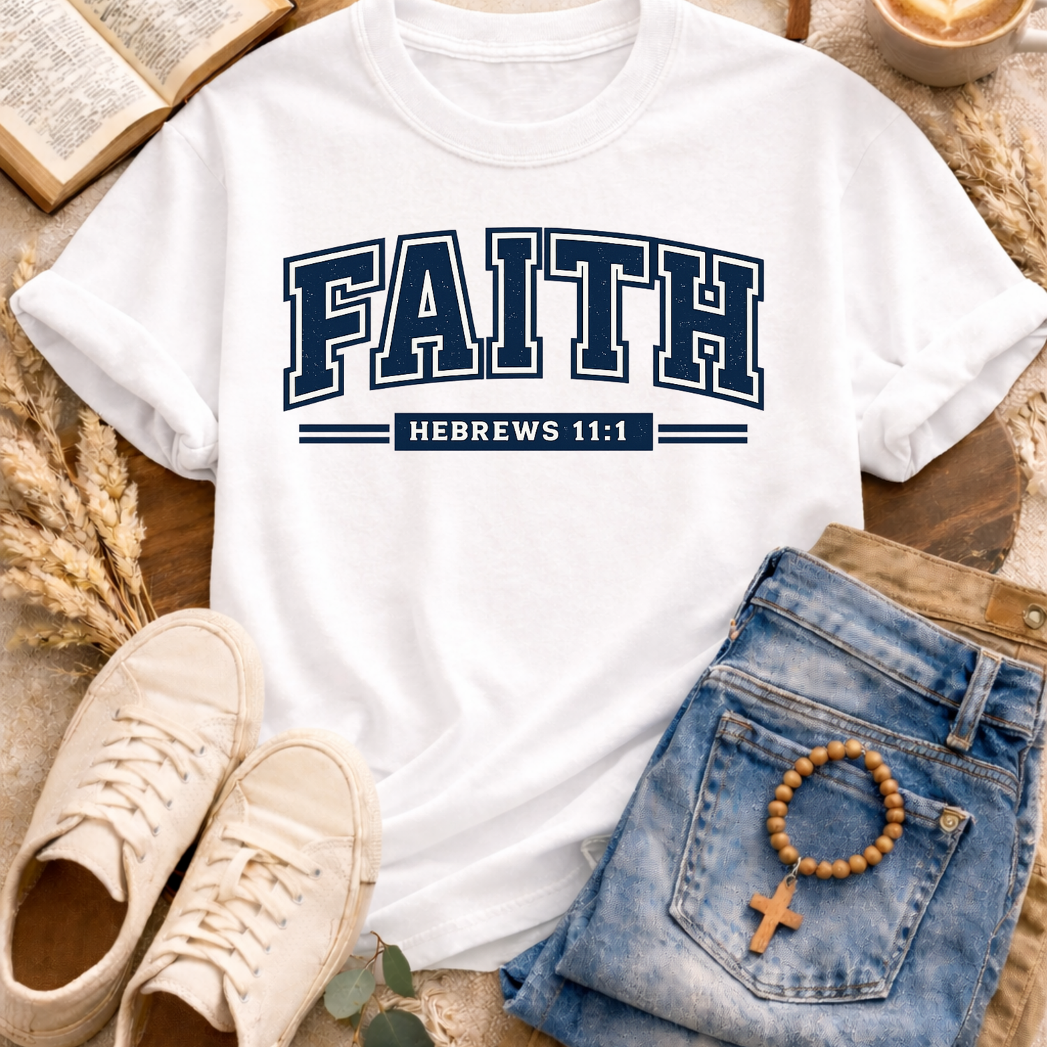 Faith Hebrews 11:1 T-Shirt-[Christian T-Shirt ]-Saved Society