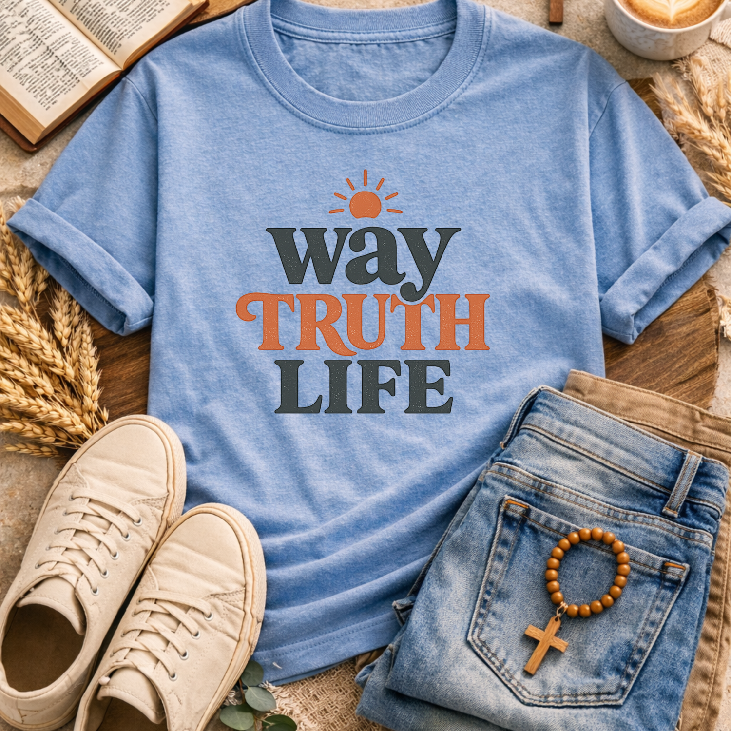 Way Truth Life T-Shirt-[Christian T-Shirt ]-Saved Society