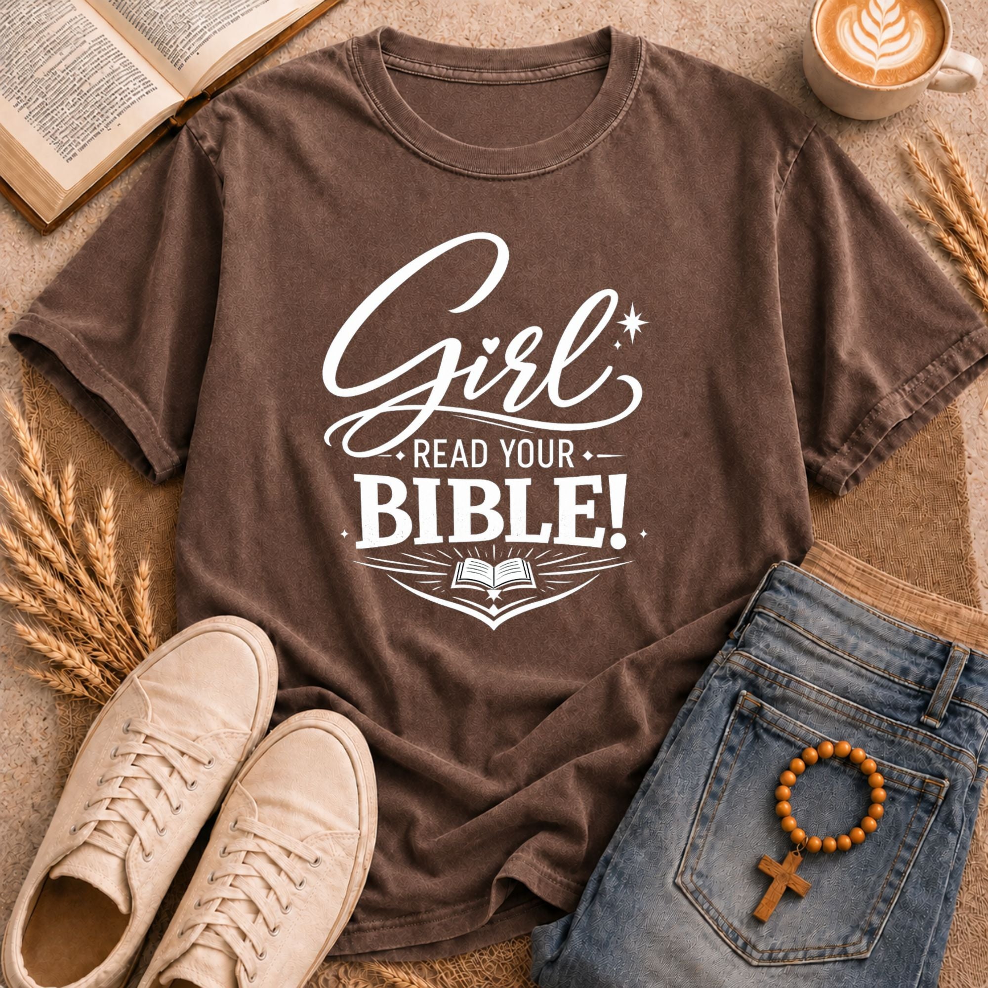 Girl Read Your Bible faith t-shirt – religious gift for Christian women