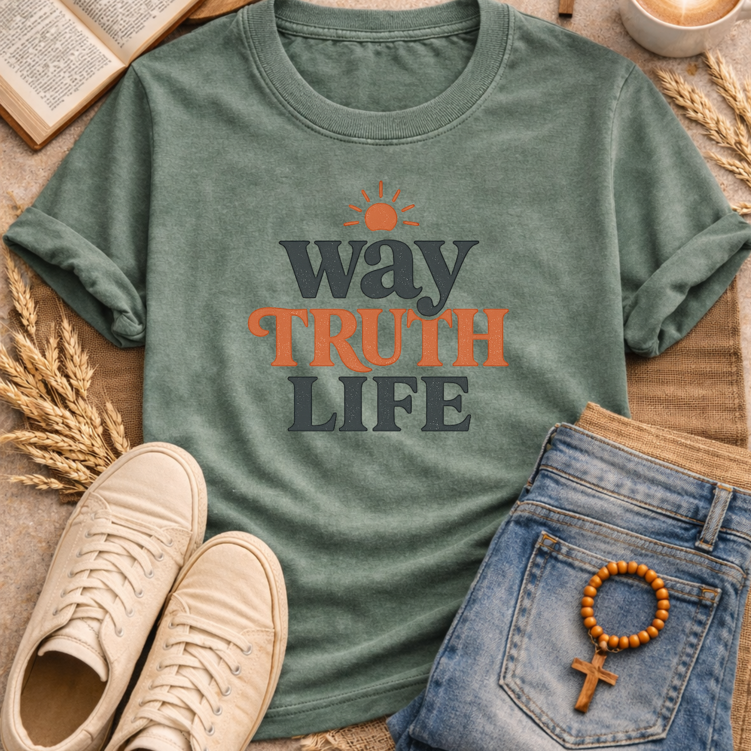 Way Truth Life T-Shirt-[Christian T-Shirt ]-Saved Society