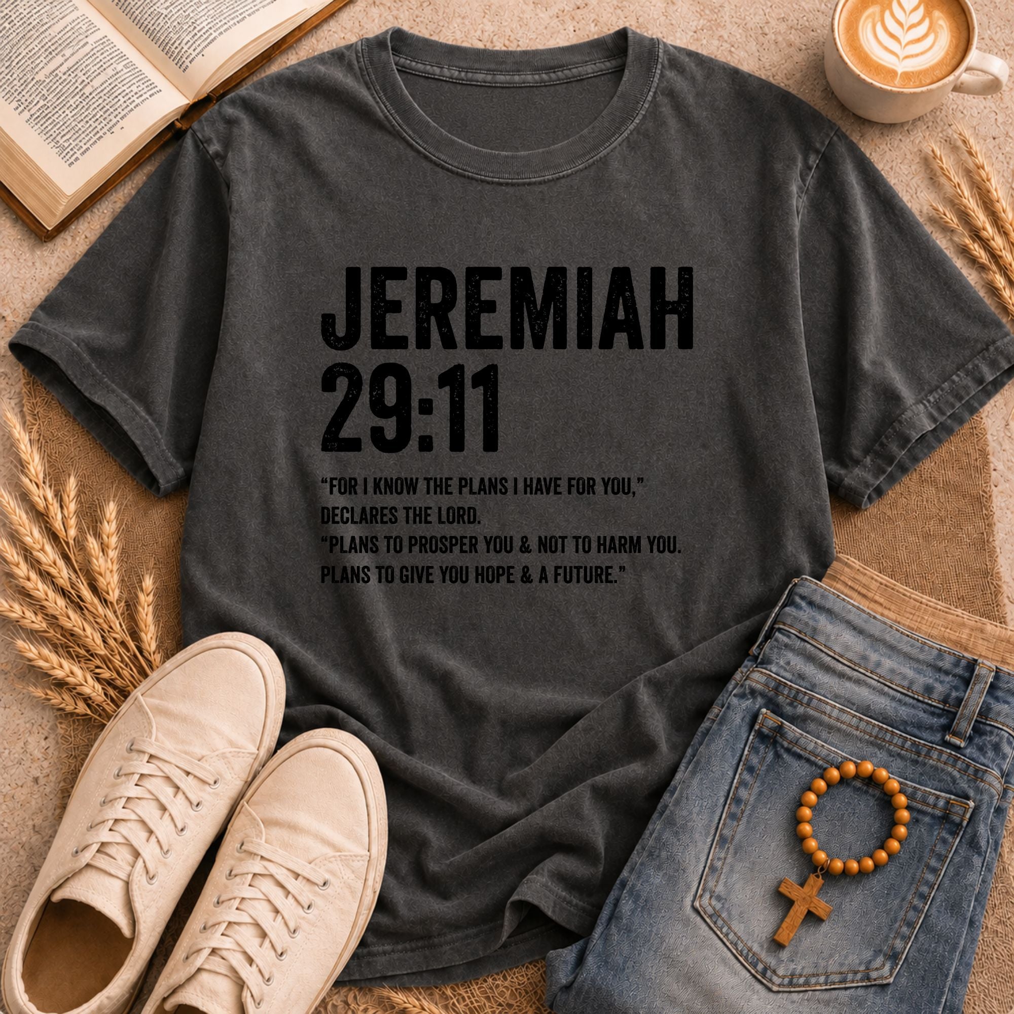 "For I Know the Plans I Have for You" Jeremiah 29:11 t-shirt – bold Christian scripture apparel gift